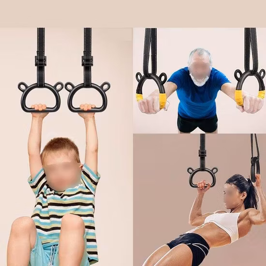 Fitness Gymnastics Rings with Adjustable Straps for Total Body Conditioning at Home