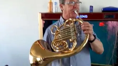 Gold Brass French Horns, Made in China, Wholesale Musical Instrument 
